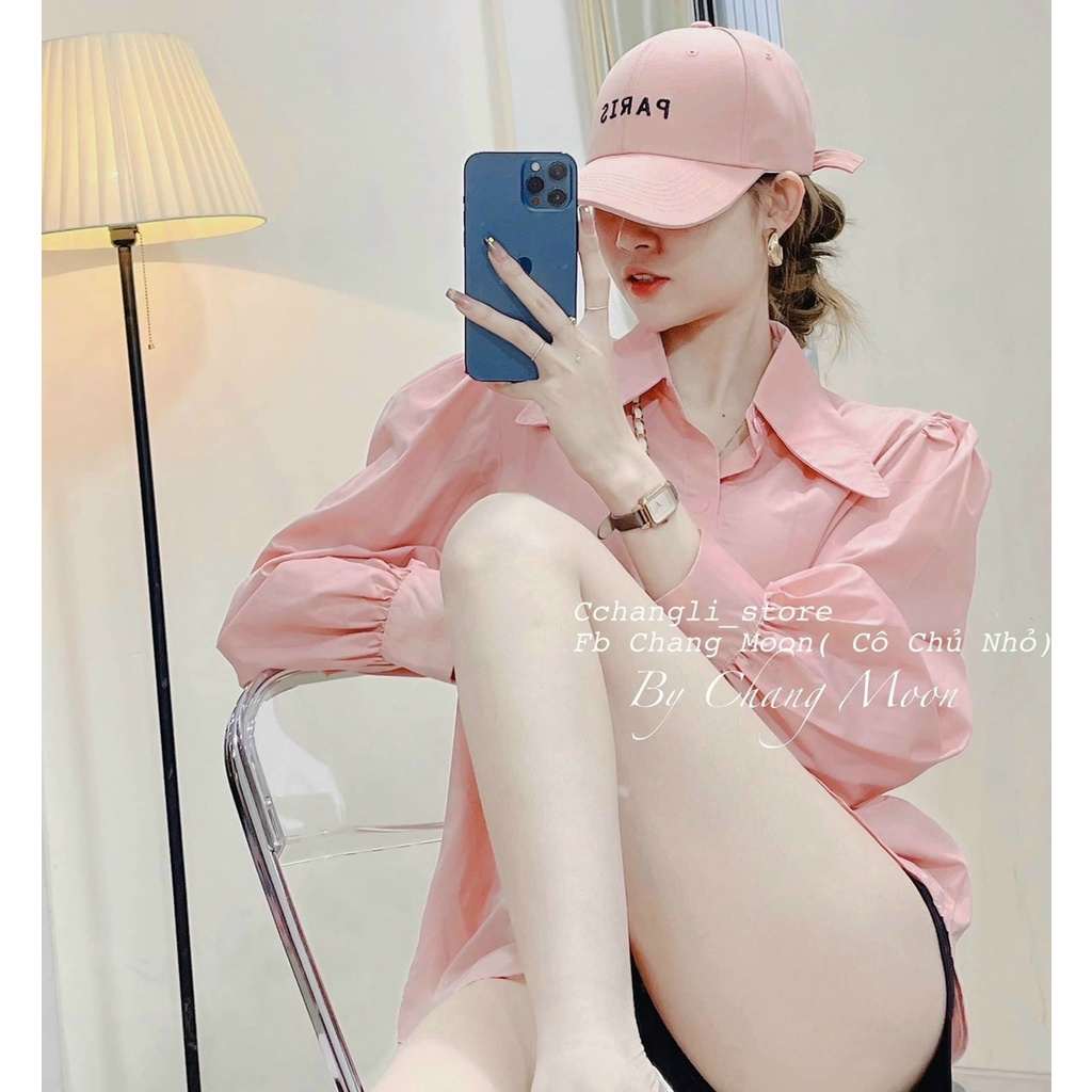 Áo Sơ Mi Voan Lụa Cổ Bẻ Gài Nút Hai Tay Dài Tiểu Thư TTSA1829