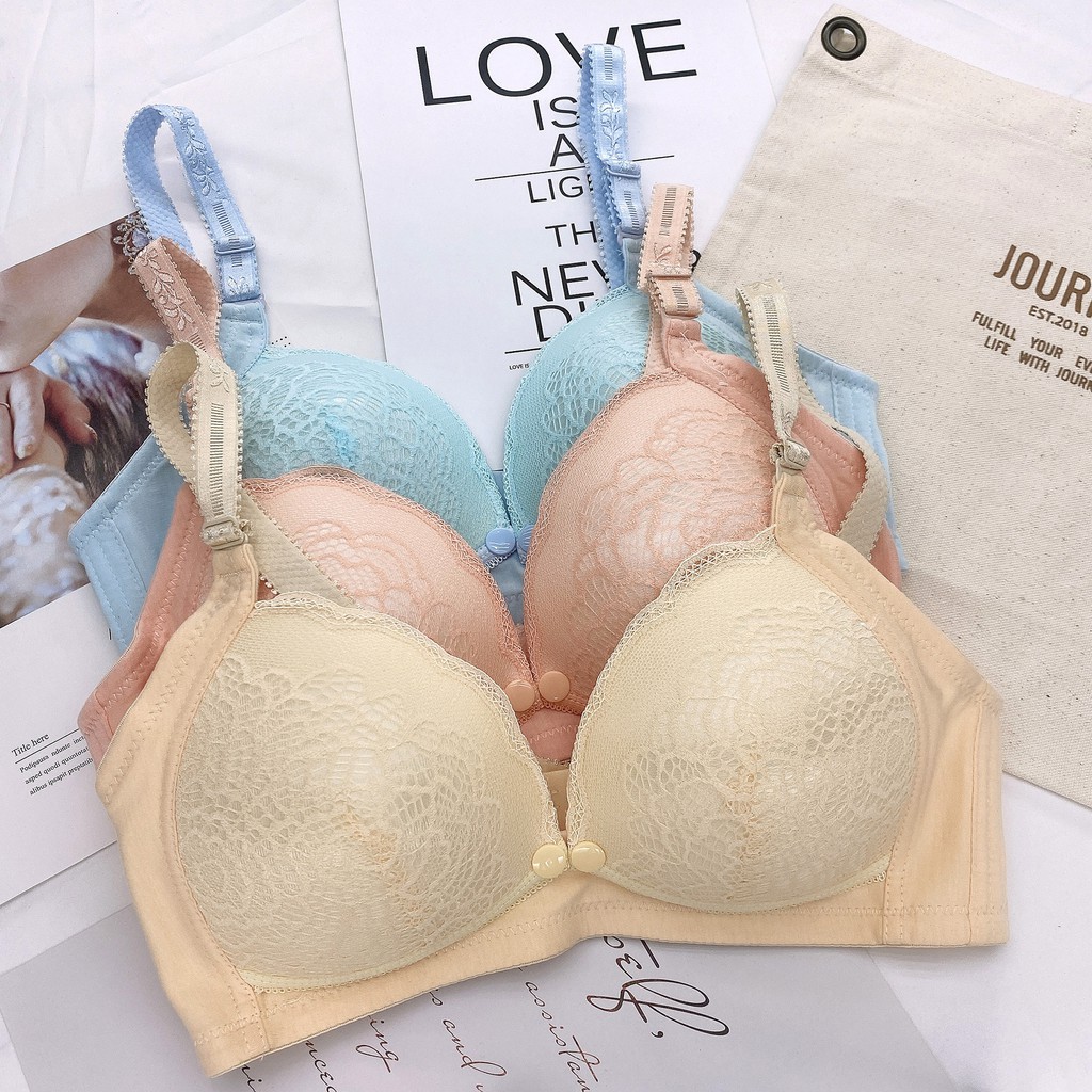 Áo Lót Bầu| Áo Ngực Cho Con Bú mở cúc loại trơn| Anny 0819
