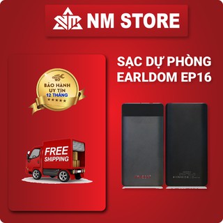 Sạc dự phòng, sạc dự phòng 20.000mah earldom pb - 16 hàng chính hãng dung lượng cao hỗ trợ sạc nhanh