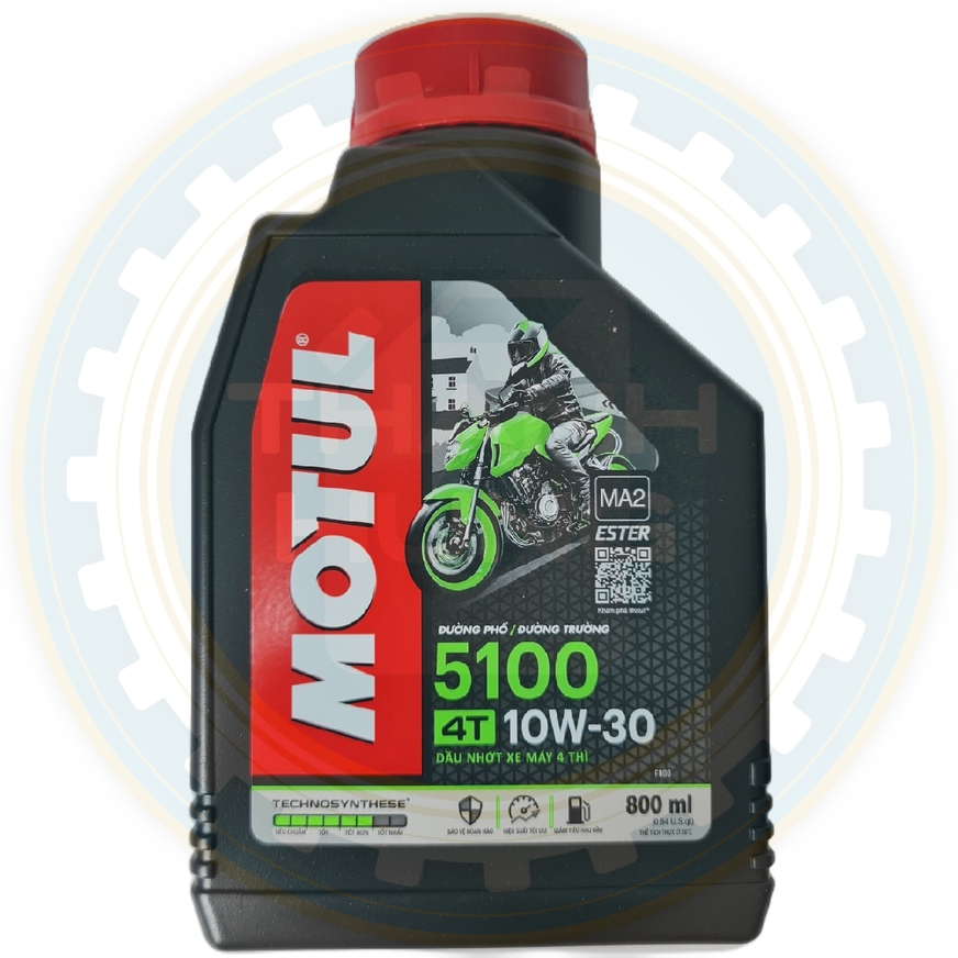 NHỚT MOTUL 5100 10W40 0.8L- NHỚT BÁN TỔNG HỢP DÀNH CHO XE SỐ