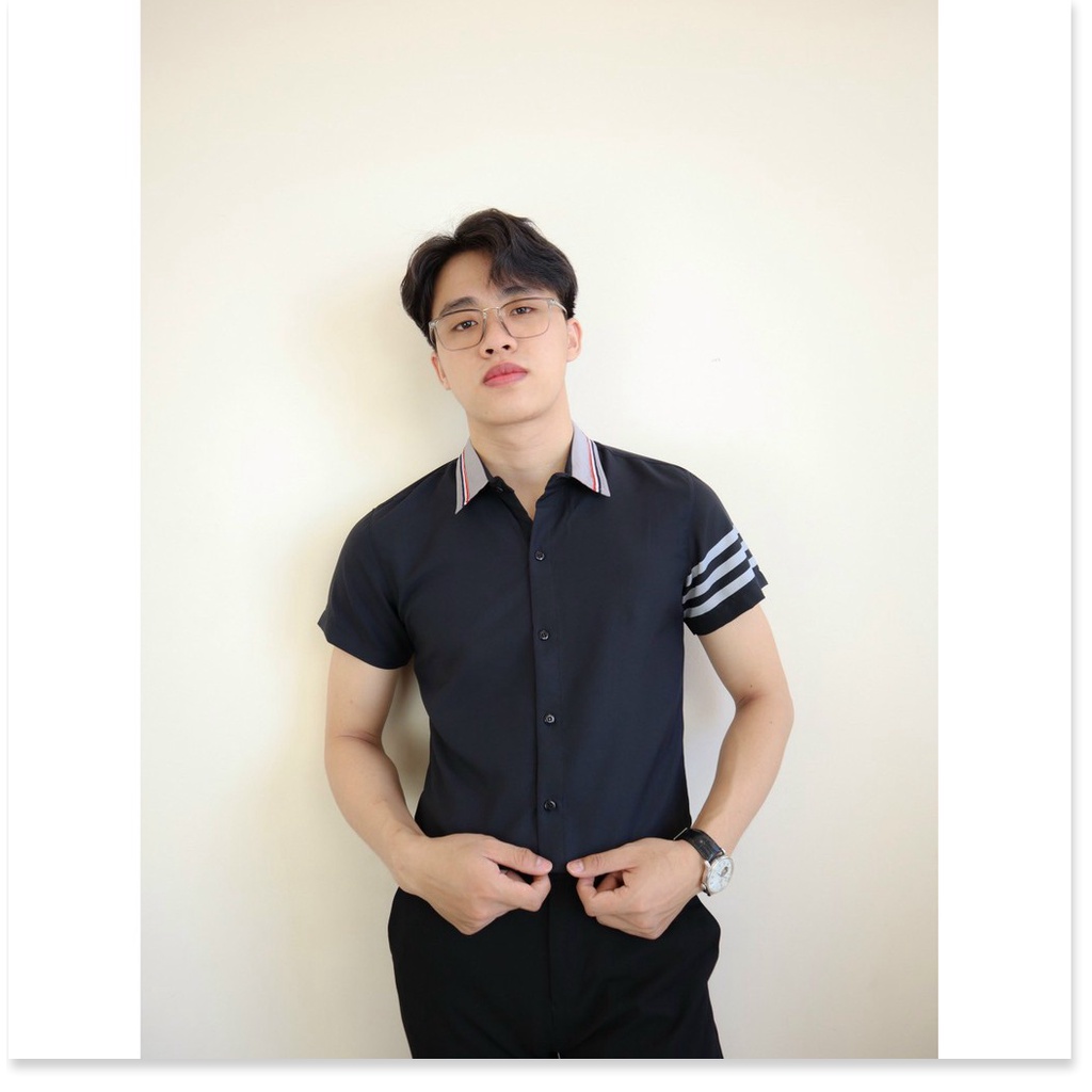 Áo sơ mi in thêu ngắn tay dành cho các bạn nam nữ KOKO MI