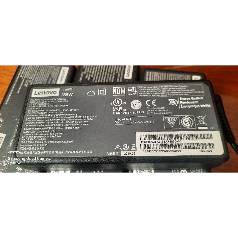Sạc Lenovo 135w USB, Chỉ bán hàng theo máy. ko bán hàng nhái
