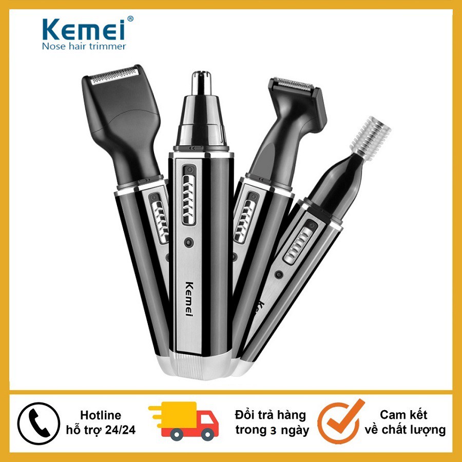 Tông đơ cắt tóc kiêm cạo râu đa năng Kemei Km-6630 4 In 1