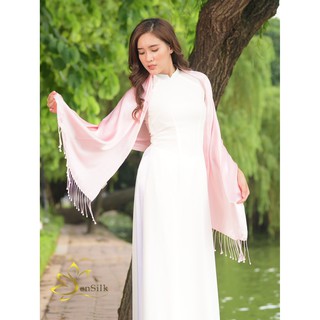 Khăn Lụa SenSilk Luxury Hồng Cực Xinh