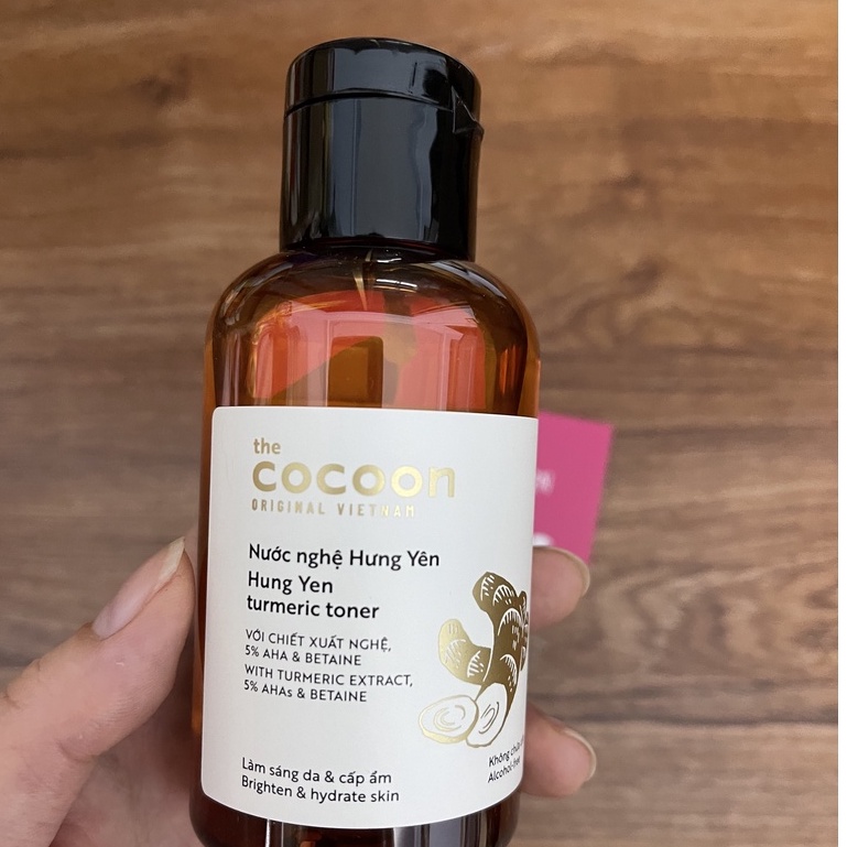 Toner AHA Nước nghệ Hưng Yên Cocoon 140ml (Turmeric toner) cân bằng da , dưỡng sáng da mờ thâm chống lão hóa