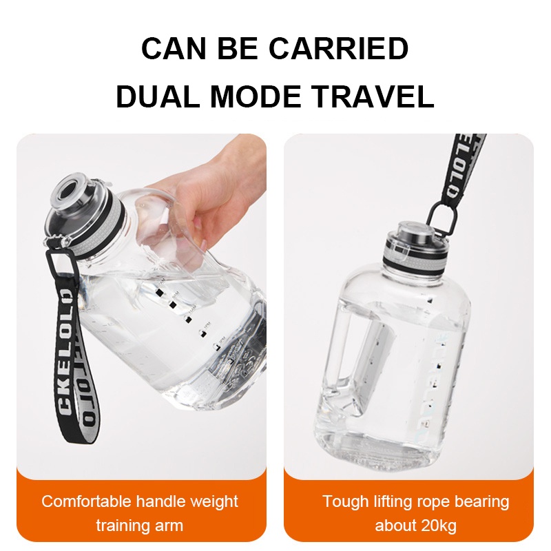 Ấm Đun Nước Thể Thao Tritan 2000Ml Ấm Đun Nước Tập Gym Cỡ Lớn Không Chứa Bpa 1 Gallon Bình Nước Giải Khát Cốc 1.52 Lít Aquaflask Bri