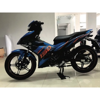 Tem trùm exciter 150 đen xanh cam,team decal ex150