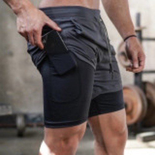 Quần short tập gym nam 2 lớp quần đùi chạy bộ tập thể thao NAVAS