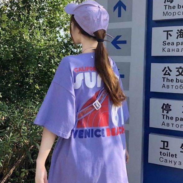 Áo Thun Form Rộng Tay Lỡ Surfer in 2 mặt [ Giá Sỉ