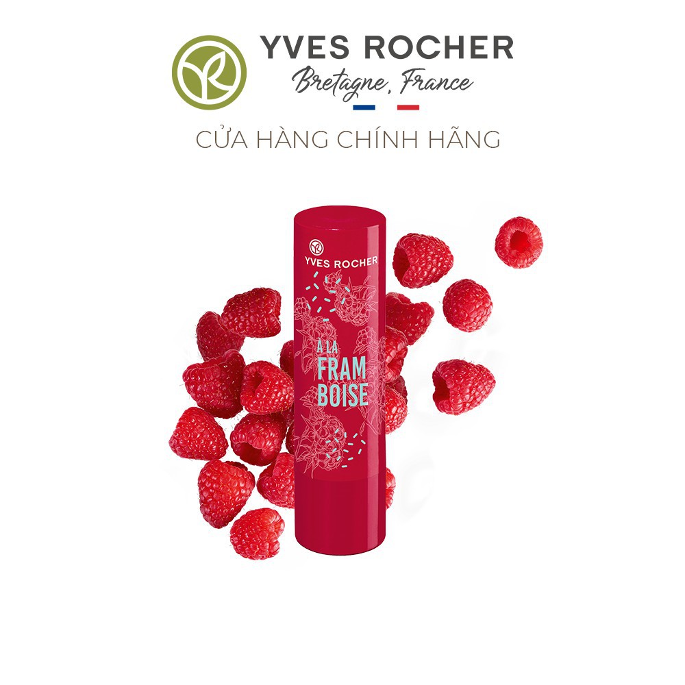 [Chính hãng] Son Dưỡng Môi Yves Rocher Dừa Coconut, Rocher Mâm Xôi Đỏ RASPBERRY,Hương Vani VANILLA  LIP BALM 4.8G