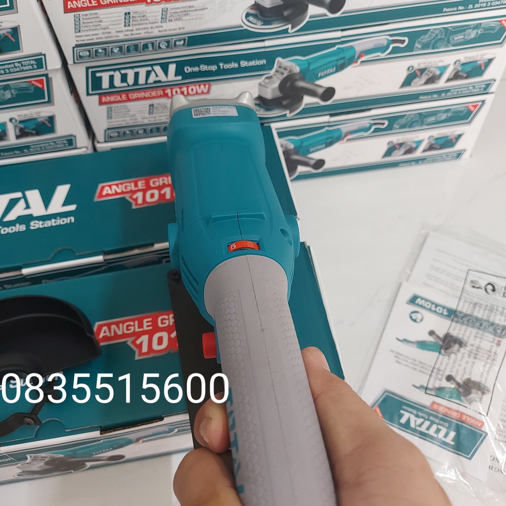 MÁY MÀI GÓC CẦM TAY 125MM 1010W TOTAL TG1121256-3 [CHÍNH HÃNG] MÁY CẮT CẦM TAY CÓ CHỈNH TỐC ĐỘ [RẺ]