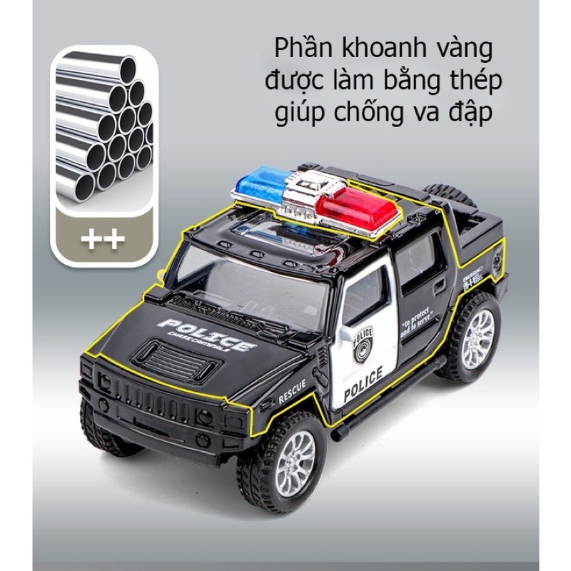 Xe đồ chơi địa hình cảnh sát, cho bé