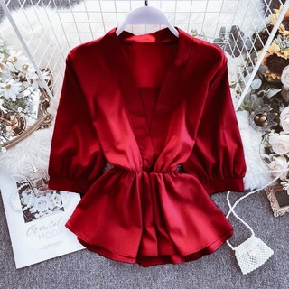 Áo dáng peplum tùng xoè che bụng dành cho khách ngoại cỡ big size