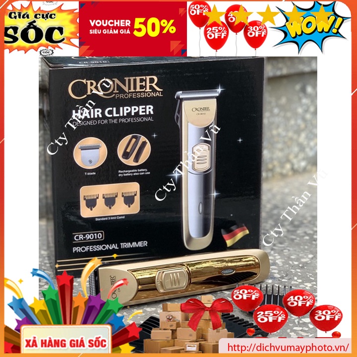 Tông đơ cắt tóc CRONIER profssional độ bền cao thích hợp cho Salon hoặc cắt tóc gia đình kholinhkienmayin