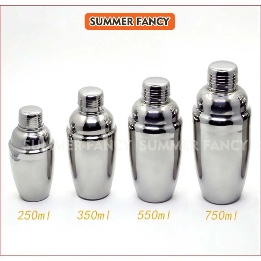 Bình shaker 350ml, 500ml, 750ml inox bình lắc inox, nhựa 530ml 750cc pha chế cocktail quán bar - Shaker