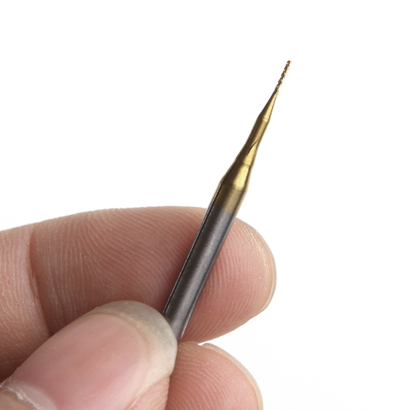 Bộ 10 Mũi Khoan Cắt CNC Phủ Titan 3.175x0.5mm