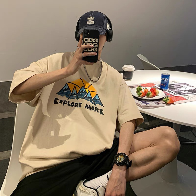 Áo thun nam nữ unisex form rộng tay lỡ AT 521