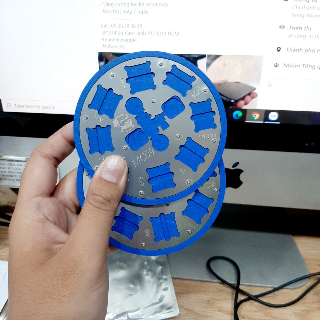 Đế chịu nhiệt kính hiển vi Mechanic MC09 có khe làm IC từ A9 đến A13