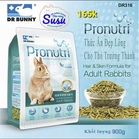 Cỏ nén Nutri DrBunny ĐẸP LÔNG cho Thỏ trên 6 tháng -DR316-(Ngăn ngừa rụng lông)