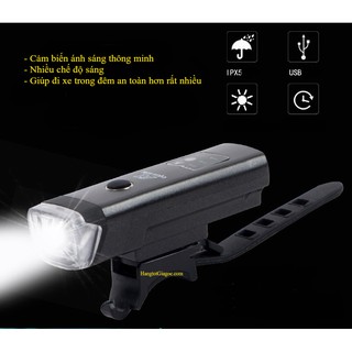 Đèn pha xe đạp siêu sáng, sạc usb, chống nước – dx01