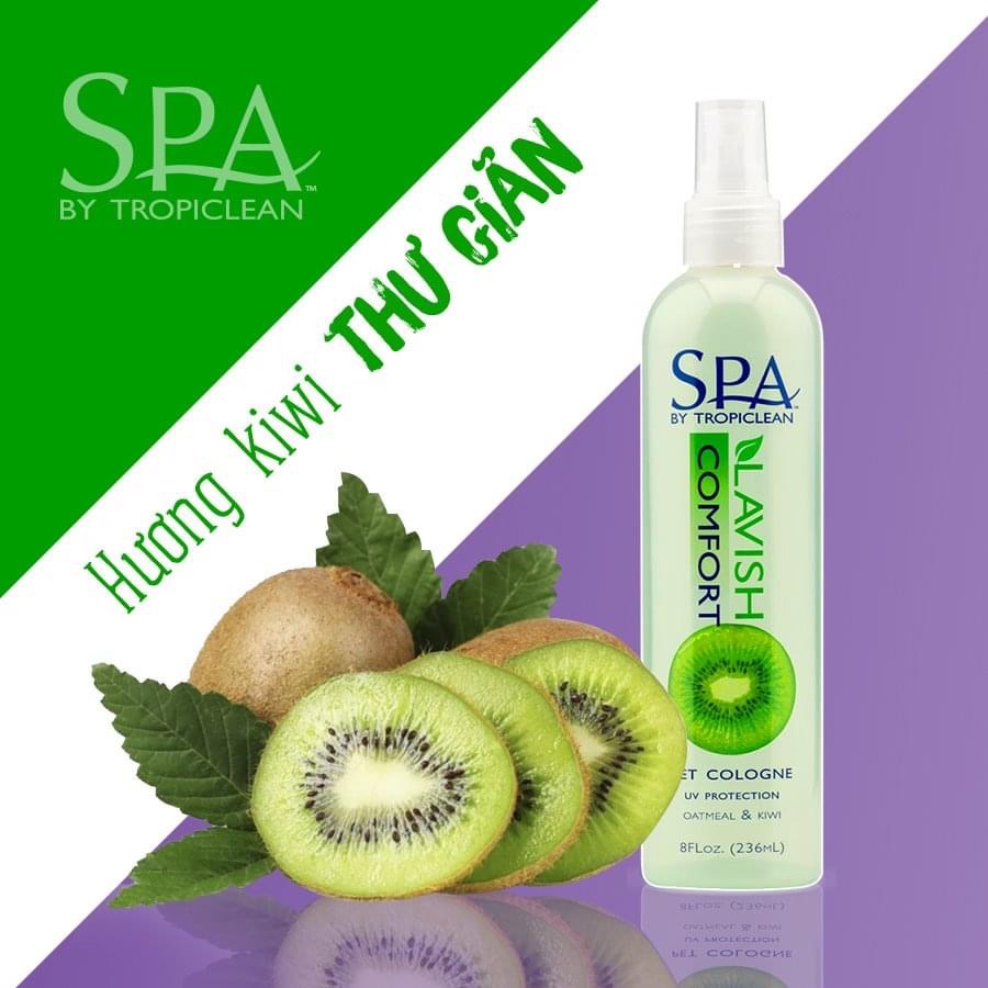 236ml - NƯỚC HOA DƯỠNG LÔNG BẢO VỆ KHỎI TIA UV - SPA COLOGNE   NƯỚC HOA DƯỠNG LÔNG CHO CHÓ MÈO HƯƠNG KIWI