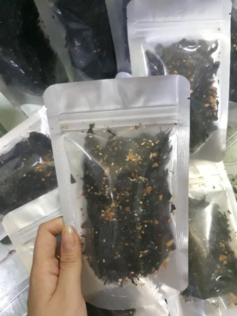 Rong biển cháy tỏi mè túi zip 40g