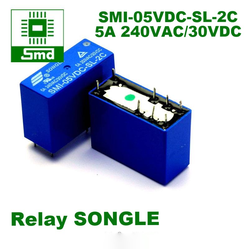 Relay SONGLE SMI-05VDC-SL-2C T90 (5A - 8 chân)