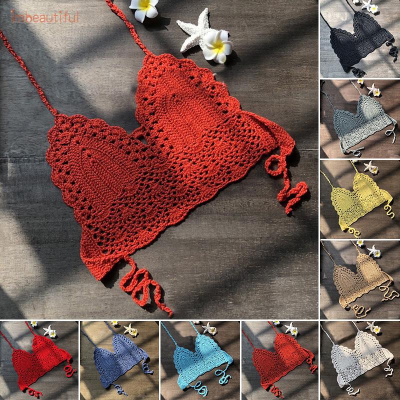 Áo bra len đan móc nhiều màu quyến rũ cho nữ | BigBuy360 - bigbuy360.vn