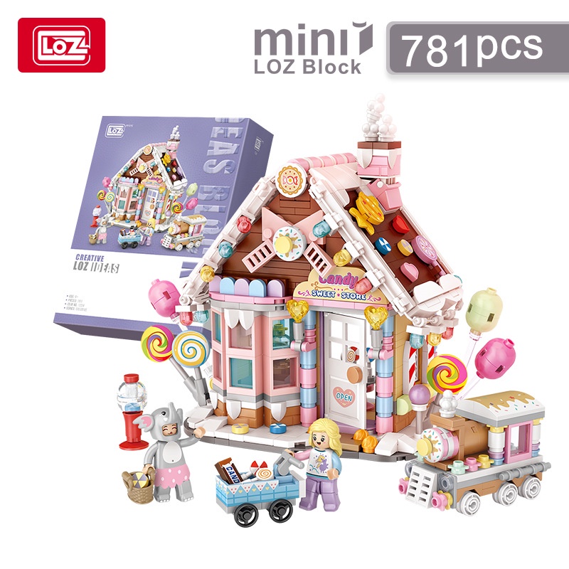 Mô hình lắp ráp đồ chơi hình ngôi nhà màu sắc ngọt ngào độc đáo cho bé 1224