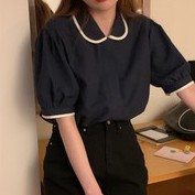 Áo Kiểu Tay Phồng Cổ Búp Bê Đáng Yêu Cho Nữ 43421