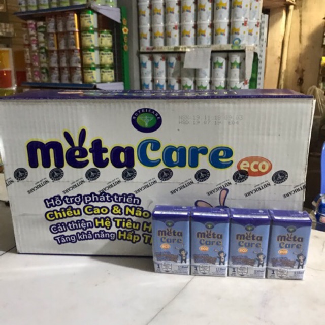 Sữa bột pha sẵn Metacare 110ml(lốc 4 hộp)