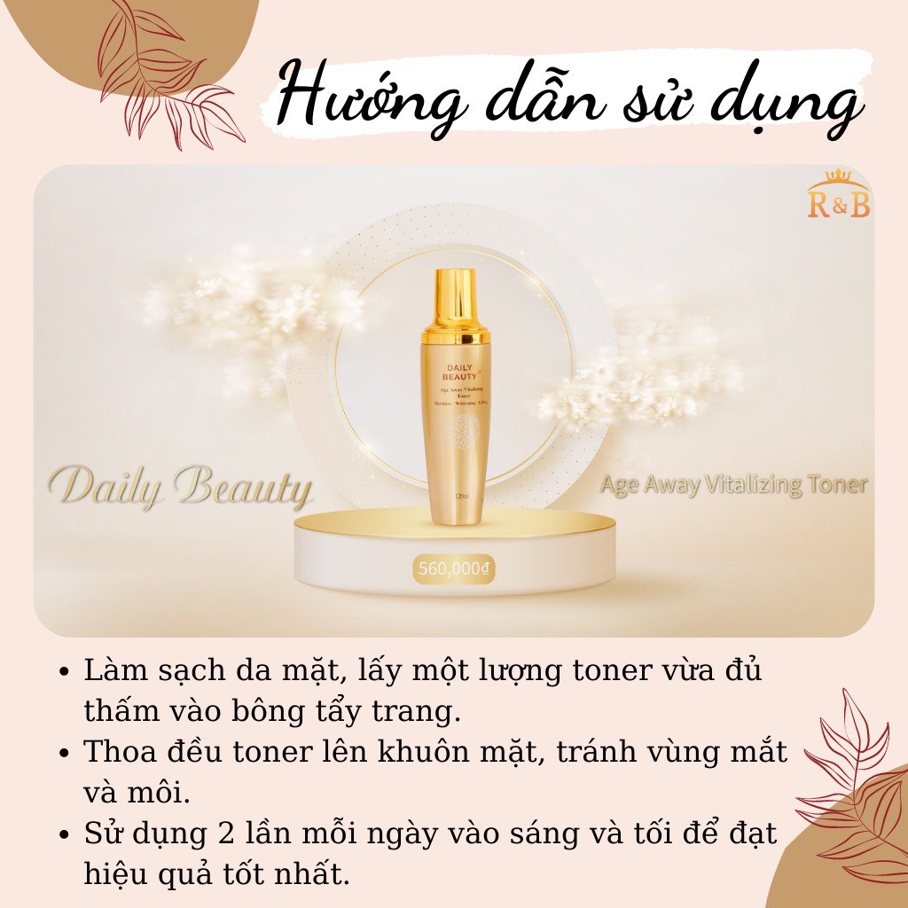 Nước hoa hồng Daily Beauty Age Away Vitalizing Toner - Mỹ phẩm Hàn Quốc[Chính hãng]