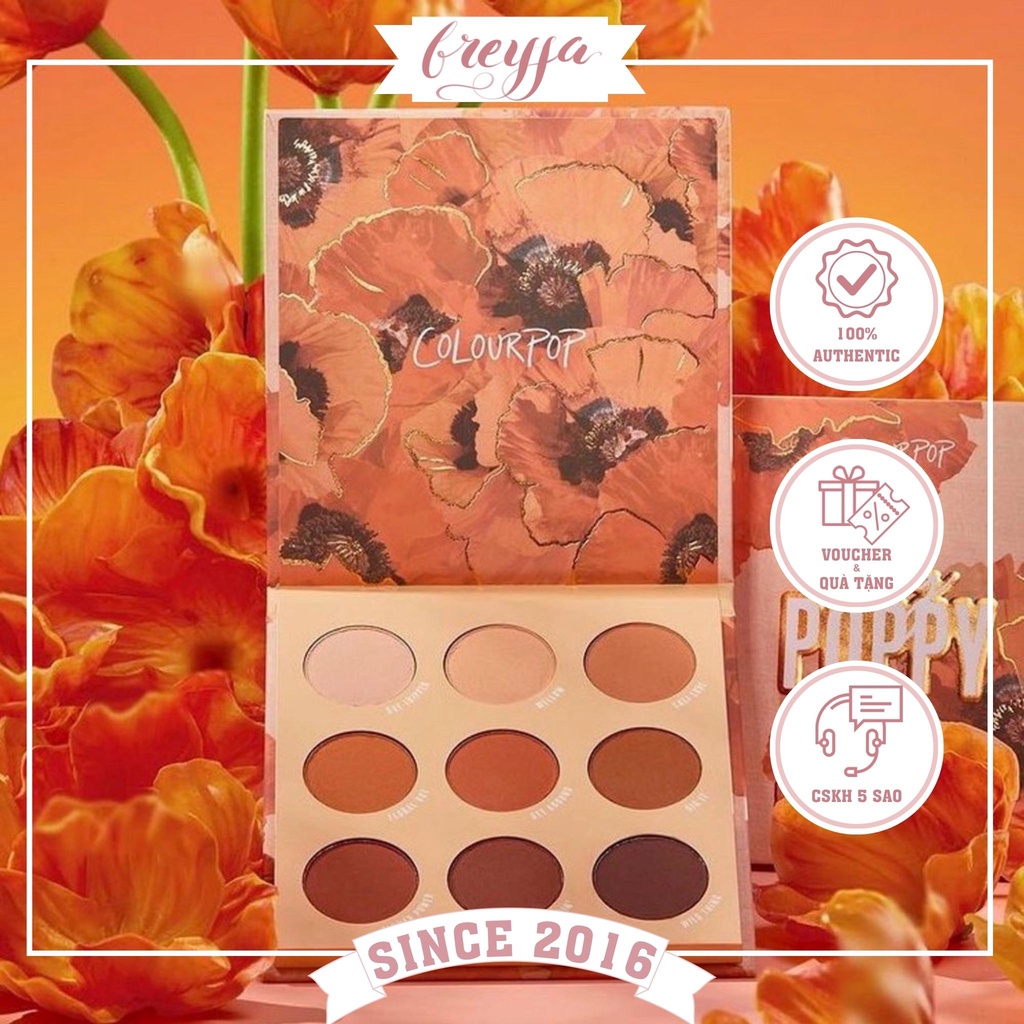 Bảng Phấn Mắt COLOURPOP BIG POPPY Pressed Powder Palette 9 Ô