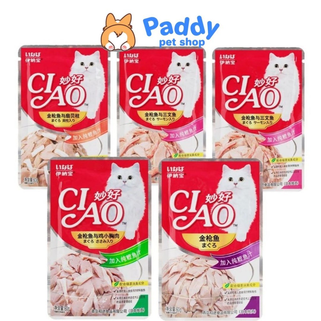 Pate Ciao 6 Vị Thơm Ngon Cho Mèo (Gói 60g)