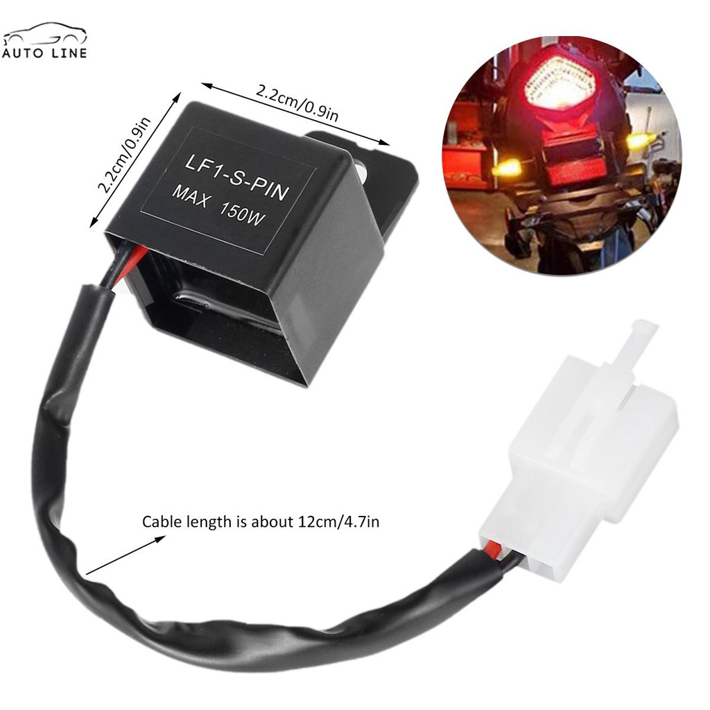 Rơ Le Đèn Xi Nhan 12V 12A / 150W 2 Pin Kèm Dây Chuyên Dụng Cho Xe Mô Tô SHOPCYC0888