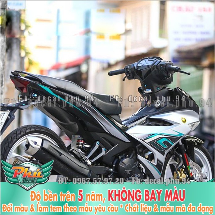 Tem rời EX 150 LC đen bạc (P) -1
