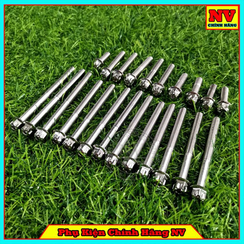 Bộ Ốc Lốc Máy Wave/ Dream Mẫu Salaya Inox 304 (23 Con)