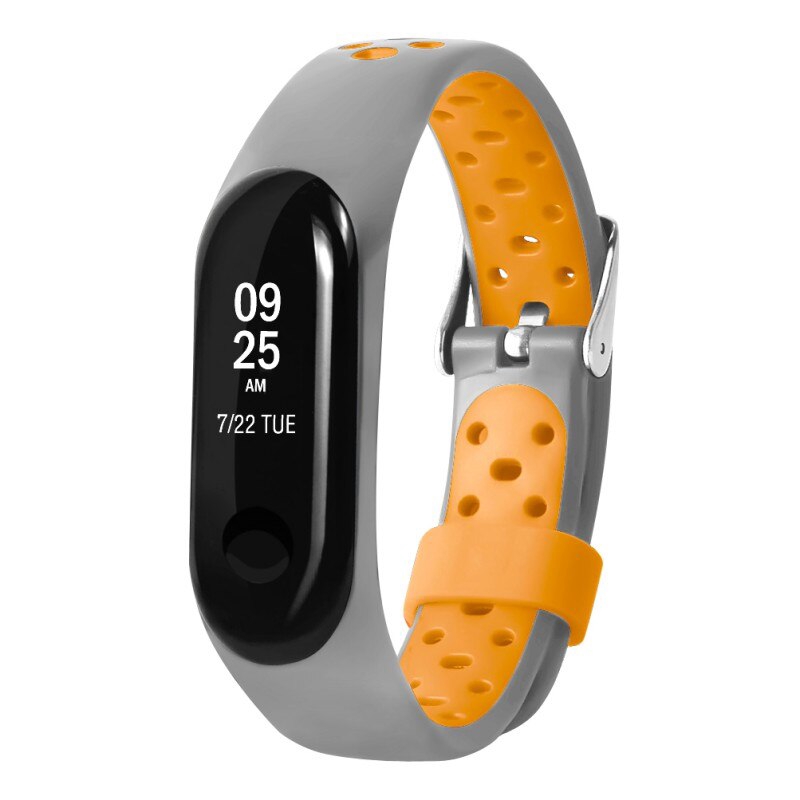 Dây Đeo Thay Thế Chất Liệu Silicon Thiết Kế Nhiều Lỗ Thời Trang Cho Xiaomi Mi Band 3 4 5