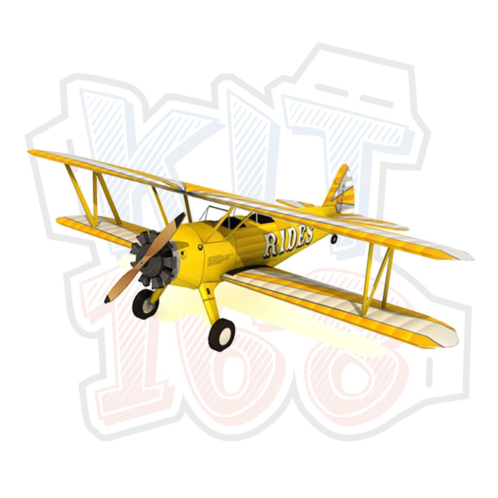 Mô hình giấy Máy bay quân sự Stearman Biplane N63495