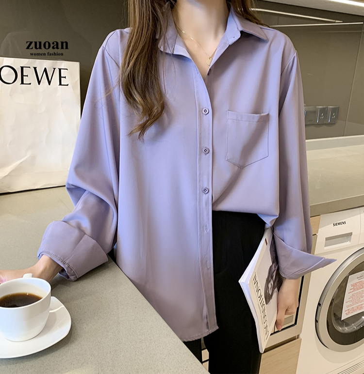 SUXI Áo Sơ Mi Voan Dài Tay Xinh Xắn Cổ Điển Dành Cho Nữ