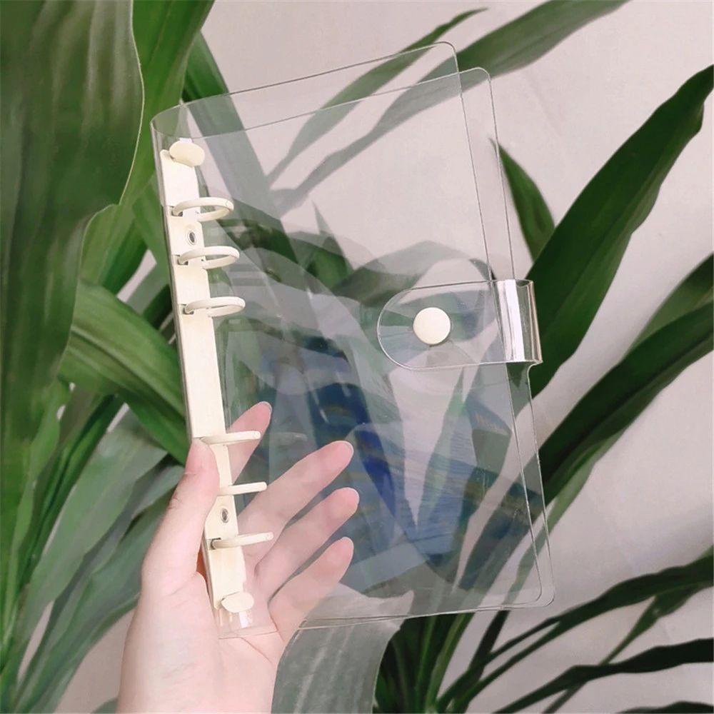 Vỏ Bọc Sổ Tay Nhật Ký Bằng PVC Mềm Chống Thấm Nước Màu Hồng / Xanh Dương