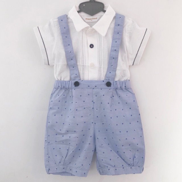 SALE Sét yếm treo công tử bé trai happy land xuất hàn