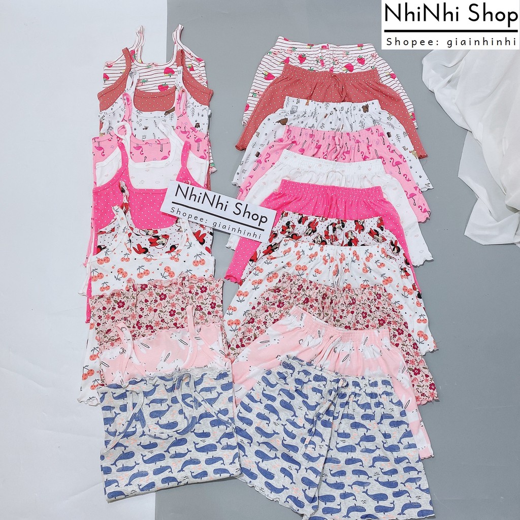 Bộ ngủ 2 dây họa tiết chất co giãn mát lạnh, Sét đồ ngủ hai dây sexxy BN0081 - NhiNhi Shop