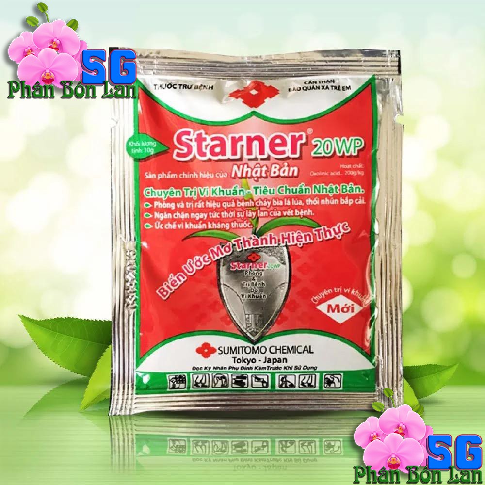 Thuốc trị thối nhũn STARNER 20WP – ĐẶC TRỊ VI KHUẨN CHO CÂY TRỒNG Gói 10g, Trị thối nhũn, thối mềm mùa mưa