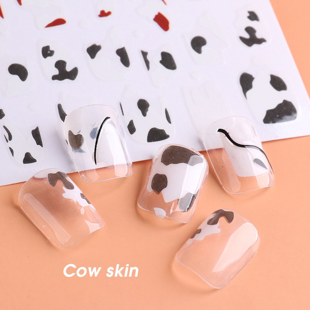 [Hàng mới về] Miếng dán móng tay trang trí nghệ thuật tự làm thiết kế hình gợn sóng màu kiểu Pháp