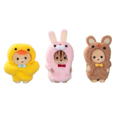 Đồ Chơi Sylvanian Families Bộ 3 Em Bé Siêu Đáng Yêu Trong Trang Phục Hóa Trang Baby Trio Cuties Mascot