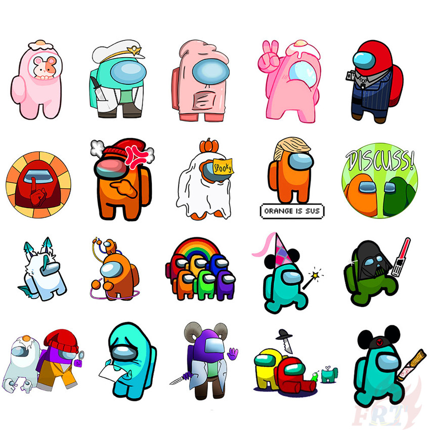 ❉ Among Us - Series 08 Innersloth Games Stickers ❉ 50Pcs/Set Waterproof DIY Fashion Decals Doodle Stickers