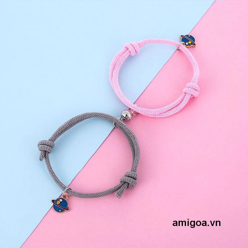 ✨✨SET 2 VÒNG TAY ĐÔI NAM CHÂM, VÒNG TAY CẶP CHARM PHI HÀNH GIA, TRÁI TIM QUÀ TẶNG