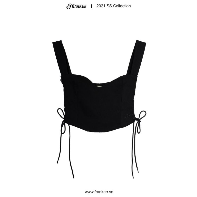 Áo Hai Dây Dạng Corset Vạt Bầu Đan Dây Hai Bên