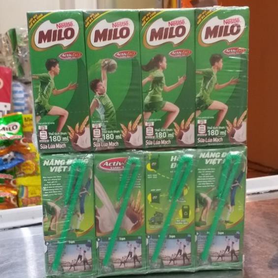 sữa Milo có đường vỉ 4hộp x 180ml